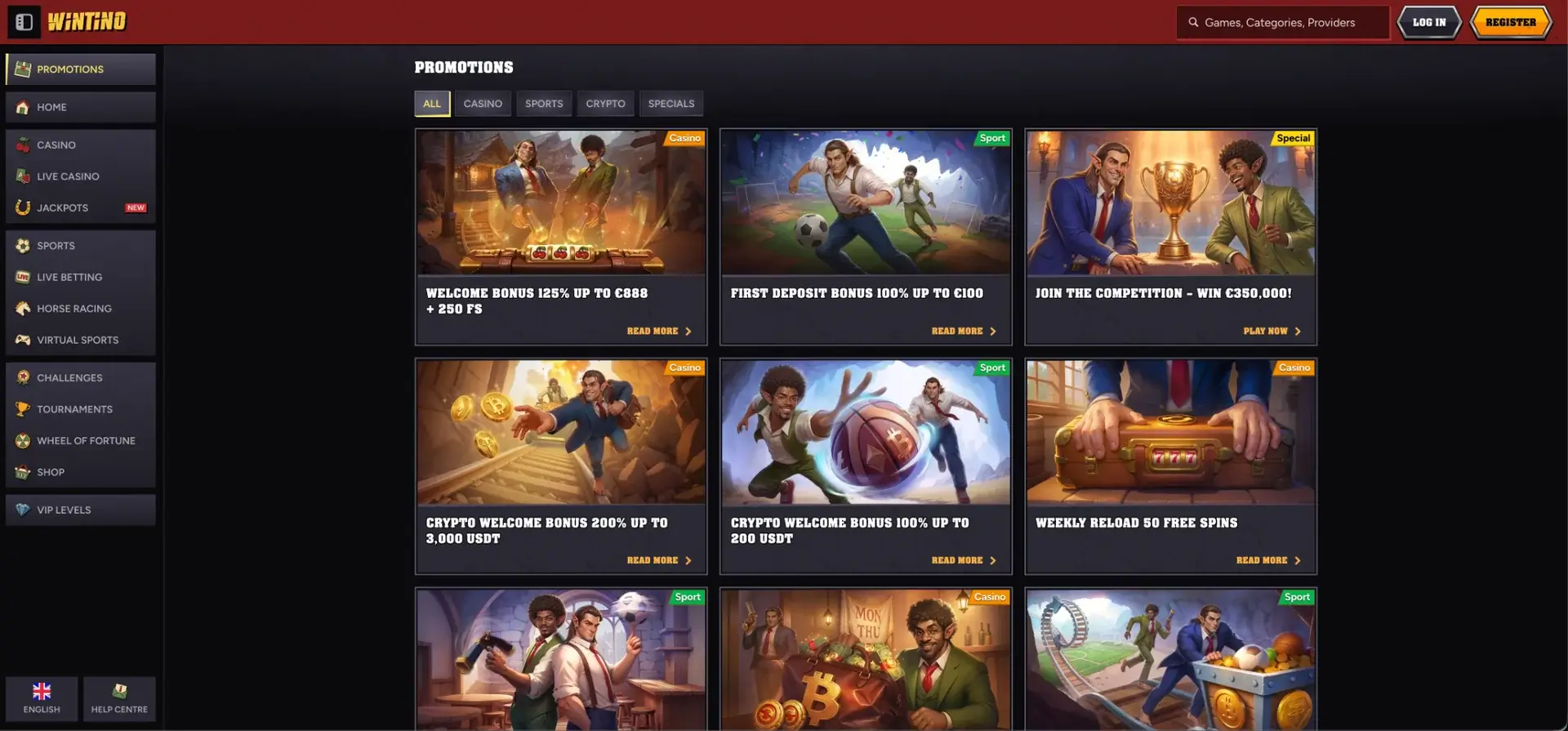 Wintino promotions overview